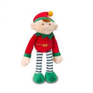 Keel Toys Red Christmas Dangly Elf Soft Toy with Stick Together Hands Can Sit On Shelf
