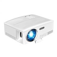 Projector, Kllarmant Full HD 1080P Built-In Speakers Mini Home Projector, VGA USB HDMI Support Smart Phone, Tablets, Laptops and HD Games.