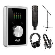 Apogee Electronics Duet USB Audio Interface with Electro-Voice RE320 Dynamic Microphone, HPC-A30 Studio Monitor Headphones Mic Stand & Shockmount Bundle