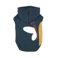 Puppia Authentic Winter Butterfly Hoodie, Small, Dark Teal