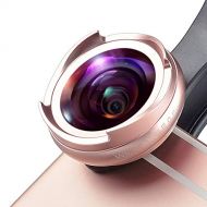 AUSWIEI 2 in 1 Smartphone Camera Lens Wide Angle Lens & Macro Lens for iPhone Samsung Android Most Smartphones (Color : Gold)