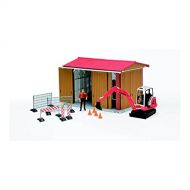 Bruder Toys Bruder Bworld Construction Shed with Excavator, Man, and Acc