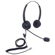 Audicom H201CSB Binaural Call Center Headset headphone with Mic for Cisco Unified Telephone IP Phones 7931G 7940 7941 7942 7945 7960 7961 7962 7965 7970 and Plantronics M10 MX10 Vi