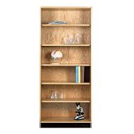 Diversified Woodcrafts 301-3622 UV Finish Oak Wood Storage Bookcase, 36 Width x 84 Height x 22 Depth