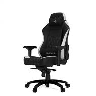 HHGears XL 800 Series PC Gaming Racing Chair Black and White with Headrest/Lumbar Pillows