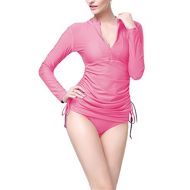 Labelar Womens Swim Shirt Long Sleeve UV Protection Rush Guard Top Swimming Dress