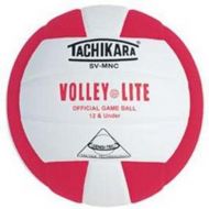 Tachikara Volley-Lite Sensi-Tec Composite Leather Volleyball (Scarlet  White)