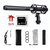 BOYA BY-PVM1000 Pro Broadcast-Quality Interview Shotgun Microphone with Foam Windscreen & Shock Mount & Cleaning Cloth 3 Pin XLR Output for Canon 6D Nikon D800 Sony Panasonic Camco