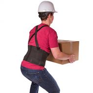 BraceAbility Industrial Work Back Brace | Removable Suspender Straps for Heavy Lifting Safety -...