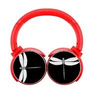 YES-666 Dragonfly Wingsstereo Wireless Headset with Microphone Bluetooth Foldable Portable Stereo Headset for PcTvPhone Red