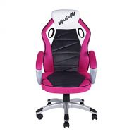 FurnitureR Racing Chair High-Back Gaming Chair Ergonomic Executive Swivel Office Chair Racing Style Task Gaming Chair Computer Support Chair Pink
