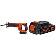 BLACK+DECKER BDINF20C 20V Lithium Cordless Multi-Purpose Inflator (Tool Only) with BLACK+DECKER BDCR20C 20V MAX Reciprocating Saw with Battery and Charger