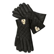 MICHAEL Michael Kors Womens Tech Touch Quilted Leather Hamilton Lock Gloves