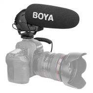 Amzer Shotgun Super-Cardioid Condenser Broadcast Microphone with Windshield for Canon/Nikon/Sony DSLR Cameras(Black)