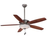 Minka-Aire Minka Aire F622-PW Mojo - 80 Ceiling Fan with Light Kit, Pewter Finish with Reversible Medium MapleDark Walnut Blade Finish with Etched White Glass