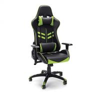 Essentials by OFM Essentials High Back Gaming Chair Green Bonded Leather