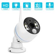 YESKAMO Outdoor Security Camera 1080P Home Camera System Waterproof Wireless CCTV Camera with Floodlight, Siren Alarm,Two Way Talk, Color Night Vision, Motion Detection 32GB TF Car