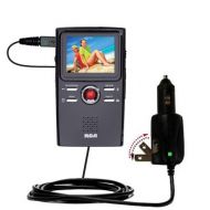Intelligent Dual Purpose DC Vehicle and AC Home Wall Charger suitable for the RCA EZ2000 Small Wonder HD Camcorder - Two critical functions, one unique charger - Uses Gomadic Brand