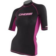 Cressi WOMENS SHORT SLEEVE RASH GUARD, Adult Rash Guard for Swimming, Surfing, Diving Quality Since 1946