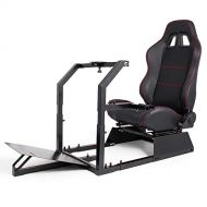 Happybuy GTA-F Model Racing Simulator Cockpit Gaming Chair Driving Simulator with Real Racing Seat and Gear Shifter Mount