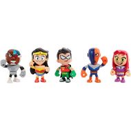 Mattel Teen Titans Go To The Movies 5 Pack Of Mini Figures Cyborg, Wonder Woman, Robin, Slade, Starfire