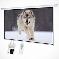 Globe House Product GHP 100 Electric Auto 16:9 Projector Motorized Projection Screen w Remote