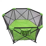 BigLittles Green Portable Pop and Play, Playpen for Baby, Babies, Toddler and Childs! Playard with 6 Panels, for Indoor and Outdoor, Safety Tent for Travel, Super Retractable Playyard, Plaype