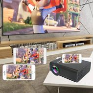 Oguine Smartphone Projector Mini HD Projector with Synchronize Smart Phone Screen, Video LED 1080P Cinema Projector for PC/TV/DVD/Movies/Games/Outdoor