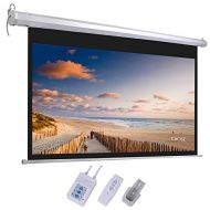 Teekland 100 16:9 87 x 49 Viewing Area Motorized Projector Screen with Remote Control Matte White