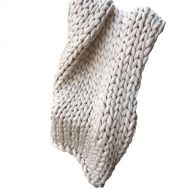 Fineser TM Super Soft Warm Blanket,Hand-Made Chunky Knitted Blanket Thick Wool Bed Throw, Sofa Blanket 100x100cm