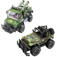 ECCRIS Toy Remote Control Extreme Terrain Utility Car(Camouflage) + Military Missile Combat Vehicle