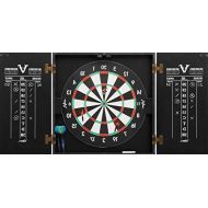 Magic Framed Dartboard Cabinet Kit, Double Sided, Black, Wall-Mount with Included Hardware, Wood, Durable and Sturdy, Wall Protection, Storage Slot, Magnetic Door Mechanism, Ideal for Ga