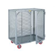 Little Giant SCN-3672-6PPY Welded Steel Visible Mobile Storage Locker without Center Shelf, 2000 lbs Load Capacity, 56 Height x 36 Width x 72 Length