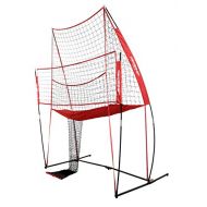 PowerNet Volleyball Practice Net Station | 8 ft Wide by 11 ft High | Ball Return | Great for Hitting and Serving Drills | Perfect for Team or Solo Training | Three Minute Setup | B