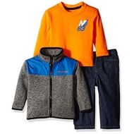 Nautica Baby Boys Three Piece Outerwear Set with Sweater, Tee, and Denim Jean
