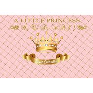 Yeele 10x8ft Girl Baby Shower Backdrop Royal Little Princess Born Crown Flowers Party Banner Decoration Home Photography Background Newborn Boy Portraits Photo Booth Shoot Photocal