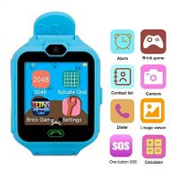 Hangang Mobile Phone Smart Kid Smartwatch Camera Games Touchscreen Toys Cool watch, game clocks for kids, gifts for girls boys kids (Blue)