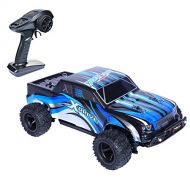 PLRB All Terrain RC Cars, 4x4 Off Road RC Trucks 18 MPH High Speed Racer 1:24 Scale Electric Remote Control Truck(7.9inch)-RC Truggy Shell RC Car for Kids, X-Drive Blue