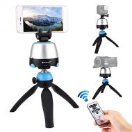 ZHUOTOP Electronic 360 Degree Rotation Panoramic Head Tripod Mount for Smartphones/GoPro/DSLR Cameras Blue