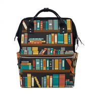 XiangHeFu Women Casual Backpack Library Book Shelf School Bag Wide Open Work Doctor Style Daypack Canvas for Ladies Girls Rucksack