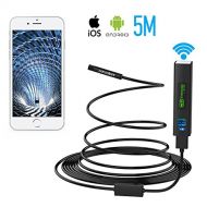 Pancellent Wireless Snake Camera with Function Stick WiFi Inspection Camera 1200P HD Endoscope with 8 LED Light Rigid Cable Borescope for iPhone Android Smartphone Table Ipad PC (5