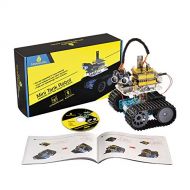 KEYESTUDIO Mini Tank Robot for Arduino Project, DIY Smart Car Kit with Development Board for Arduino UNO R3, Great Educational Stem Toys for Boys and Girls