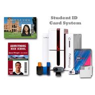 Evolis School ID Card Printer System for Students, Teachers, and Administrators with Supplies Bundle and Card Imaging Software