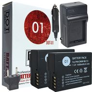 DOT-01 2X Brand 1600 mAh Replacement Leica BP-DC 12 Batteries and Charger for Leica Q-P, V-LUX4, VLUX (TYP 114), Q (TYP 116), QP, Digital Camera and Leica BPDC12
