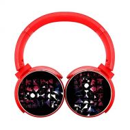 YES-666 Math Formsstereo Wireless Headset with Microphone Bluetooth Foldable Portable Stereo Headset for Pc/Tv/Phone Red