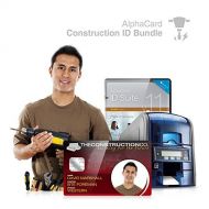 Construction ID Card Printer System for Constructions Sites: Everything you need for your business: AlphaCard printer, Construction ID design software, ID Supplies