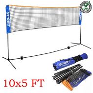 Produit Royal All in 1 Portable Badminton Volleyball Tennis Soccer Net with Adjustable Height Pole Stand - Lightweight 10 Foot Long 5 Foot High PVC Net & Steel Stand | Perfect for Family Sport I