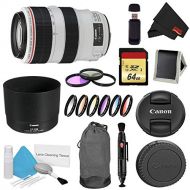 Canon(6AVE) Canon EF 70-300mm f/4-5.6L is USM Lens Bundle w/ 64GB Memory Card + Accessories, 3 Piece Filter Kit Color Multicoated 6 Piece Filter Kit (International Model)