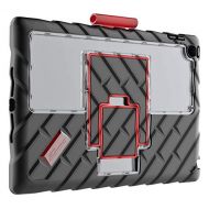 Gumdrop Cases DropTech Rugged Protection for The Apple iPad 9.7 (6th & 5th Gen) - Black Rugged Tablet Cover with Built-in Stand, Screen and Port Cover (DT-APRIPAD6G-BLK_RED)