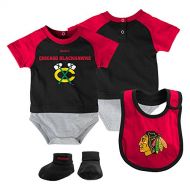 Reebok Chicago Blackhawks Newborn/Infant 3-Piece Creeper Set by